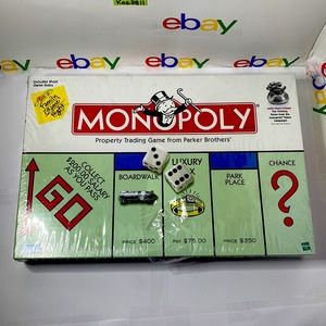 Vintage Monopoly 1999 sealed board game original money bag token new